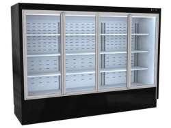 Βιτρίνα Self Service Μαναβικής INOX 304 με στοιχείο κάτω και ανοιγόμενες κρυστάλλινες πόρτες 150Χ85Χ200